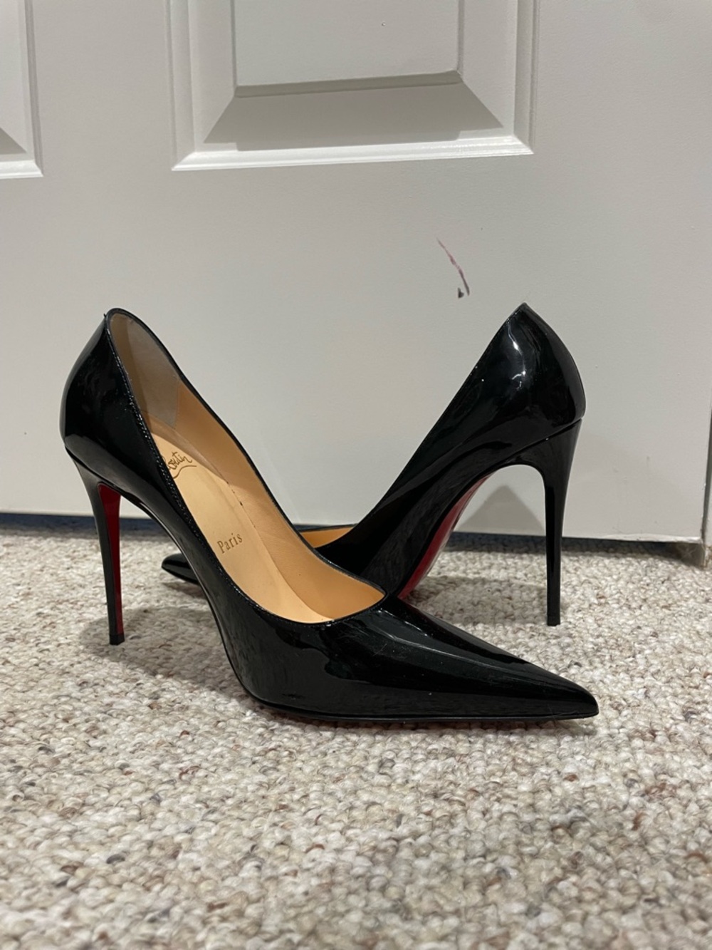 Christian Louis Vuitton Patent Pointed-Toe Stiletto Pumps
